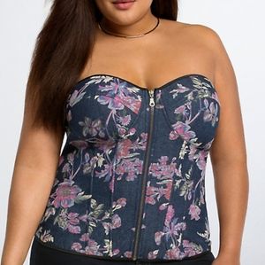 Torrid denim corset / bustier